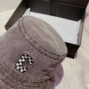 Replica Womens Hats Celine Gray Canvas Bucket Hat A190PP180 AA186258