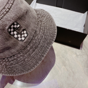 Replica Womens Hats Celine Gray Canvas Bucket Hat A190PP180 AA186258