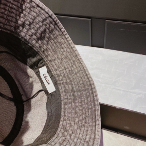 Replica Womens Hats Celine Gray Canvas Bucket Hat A190PP180 AA186258
