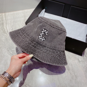 Replica Womens Hats Celine Gray Canvas Bucket Hat A190PP180 AA186258