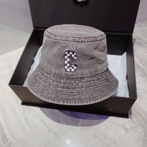 Replica Womens Hats Celine Gray Canvas Bucket Hat A190PP180 AA186258