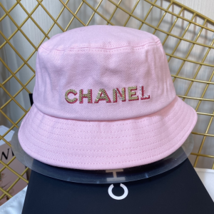 Chanel Pink Cotton Bucket Hat 