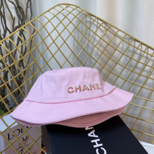 Replica Womens Hats Chanel Pink Cotton Bucket Hat A190PP180 AA186249