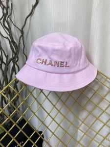 Replica Womens Hats Chanel Pink Cotton Bucket Hat A190PP180 AA186249
