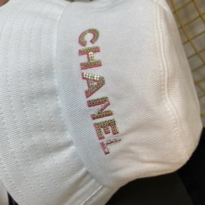 Replica Womens Hats Chanel White Cotton Bucket Hat A190PP180 AA186250