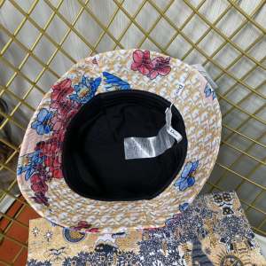 Replica Womens Hats Dior Beige Dior Obliue Flowers Bucket Hat A190PP180 AA186247