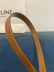 Replica Womens Belts Celine Cuir Triomphe Brown Leather Belt A175PP240 AA186396