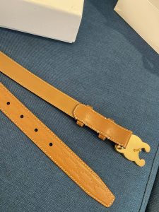 Replica Womens Belts Celine Cuir Triomphe Brown Leather Belt A175PP240 AA186396