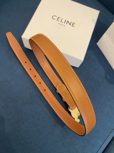 Replica Womens Belts Celine Cuir Triomphe Brown Leather Belt A175PP240 AA186398