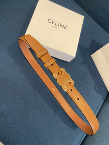 Replica Womens Belts Celine Cuir Triomphe Brown Leather Belt A175PP240 AA186398
