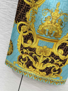 Replica Womens Clothing Fendi x Versace FF Logo Mini Dress Blue SML A40PP980 AA186275