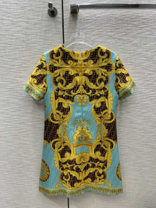 Replica Womens Clothing Fendi x Versace FF Logo Mini Dress Blue SML A40PP980 AA186275