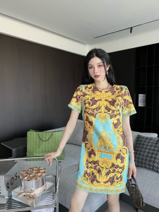 Replica Womens Clothing Fendi x Versace FF Logo Mini Dress Blue SML A40PP980 AA186275