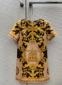Fendi x Versace FF Logo Mini Dress Pink 