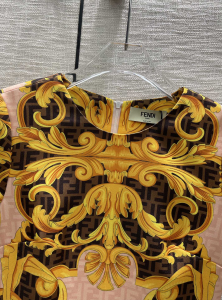 Replica Womens Clothing Fendi x Versace FF Logo Mini Dress Pink SML A40PP980 AA186276