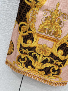 Replica Womens Clothing Fendi x Versace FF Logo Mini Dress Pink SML A40PP980 AA186276