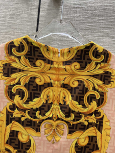 Replica Womens Clothing Fendi x Versace FF Logo Mini Dress Pink SML A40PP980 AA186276