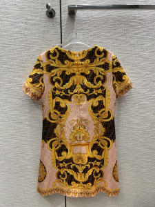 Replica Womens Clothing Fendi x Versace FF Logo Mini Dress Pink SML A40PP980 AA186276