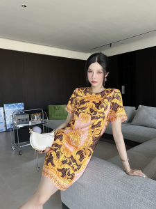 Replica Womens Clothing Fendi x Versace FF Logo Mini Dress Pink SML A40PP980 AA186276