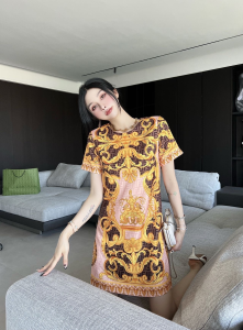 Replica Womens Clothing Fendi x Versace FF Logo Mini Dress Pink SML A40PP980 AA186276