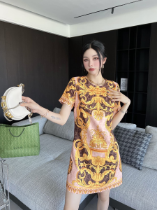 Replica Womens Clothing Fendi x Versace FF Logo Mini Dress Pink SML A40PP980 AA186276