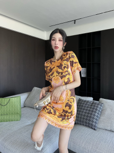 Replica Womens Clothing Fendi x Versace FF Logo Mini Dress Pink SML A40PP980 AA186276