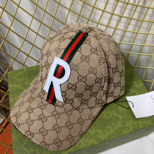 Replica Womens Hats Gucci Beige GG Supreme Canvas Baseball Cap Hat A190PP180 AA186431
