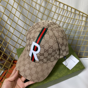 Replica Womens Hats Gucci Beige GG Supreme Canvas Baseball Cap Hat A190PP180 AA186431