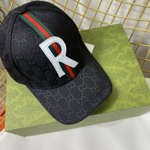 Replica Womens Hats Gucci Black GG Supreme Canvas Baseball Cap Hat A190PP180 AA186432