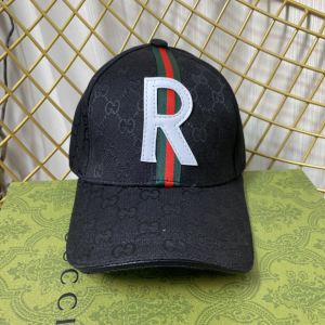 Replica Womens Hats Gucci Black GG Supreme Canvas Baseball Cap Hat A190PP180 AA186432