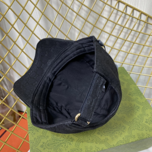 Replica Womens Hats Gucci Black GG Supreme Canvas Baseball Cap Hat A190PP180 AA186432