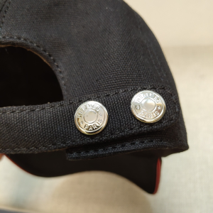 Replica Womens Hats Hermes Paris Black Canvas Baseball Cap Hat A190PP180 AA186422