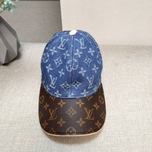 Replica Womens Hats Louis Vuitton Monogram Blue Baseball Cap Hat A190PP180 AA186429