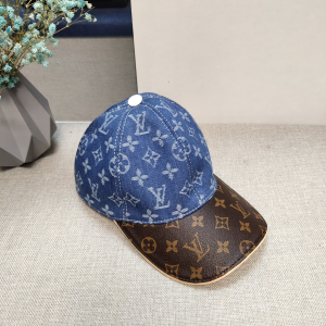 Replica Womens Hats Louis Vuitton Monogram Blue Baseball Cap Hat A190PP180 AA186429