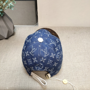Replica Womens Hats Louis Vuitton Monogram Blue Baseball Cap Hat A190PP180 AA186429