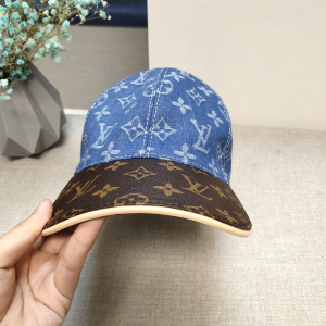 Replica Womens Hats Louis Vuitton Monogram Blue Baseball Cap Hat A190PP180 AA186429