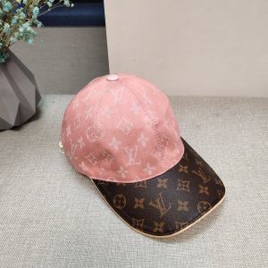 Replica Womens Hats Louis Vuitton Monogram Pink Baseball Cap Hat A190PP180 AA186427