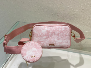 Dior Kids Baby Small Multifunctional Shoulder Crossbody Bag Pale Pink Cotton Canvas Dior Kids Baby Small Multifunctional Shoulder Crossbody Bag Pale Pink Cotton Canvas
