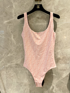 Replica Free Gift Fendi FF Logo Swimsuit Bikini Pink SML A123PP105 AA186707