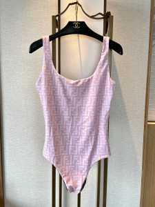 Replica Free Gift Fendi FF Logo Swimsuit Bikini Pink SML A123PP105 AA186707