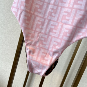 Replica Free Gift Fendi FF Logo Swimsuit Bikini Pink SML A123PP105 AA186707