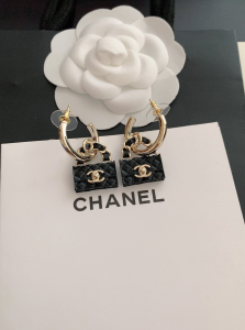 Replica Womens Jewelry Chanel Black Icon Flap Bag Earrings A152PP180 AA186790