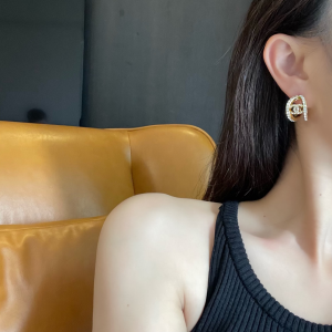 Replica Womens Jewelry Chanel Crystals CC Logo Earrings A62PP180 AA186674