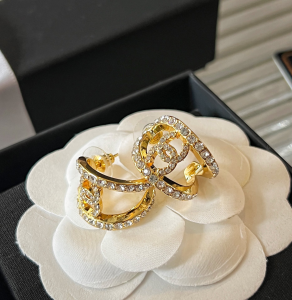 Replica Womens Jewelry Chanel Crystals CC Logo Earrings A62PP180 AA186674