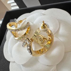 Replica Womens Jewelry Chanel Crystals CC Logo Earrings A62PP180 AA186674