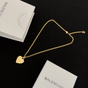 Replica Womens Jewelry Balenciaga Gold Heart Locket Pendant Necklace A39PP180 AA186806