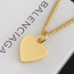 Replica Womens Jewelry Balenciaga Gold Heart Locket Pendant Necklace A39PP180 AA186806