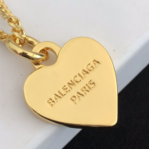 Replica Womens Jewelry Balenciaga Gold Heart Locket Pendant Necklace A39PP180 AA186806