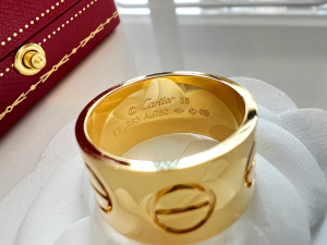 Replica Womens Jewelry Cartier Yellow Gold Love Rings A62PP280 AA186809