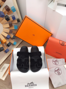 Hermes Chypre Techno Sandal Black 44 